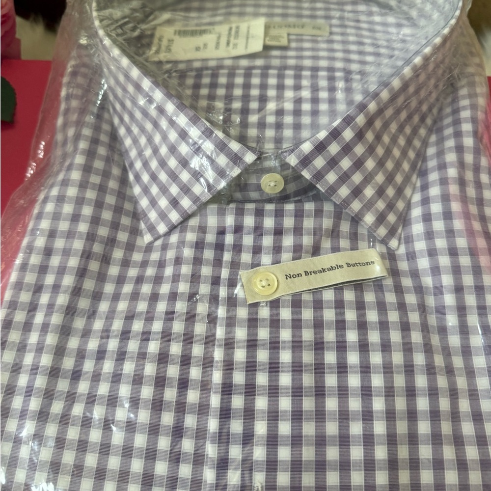 DXL Big and Tall. Well Dressed Elegant Men's Purple Checkered Shirt. - Picture 2 of 16